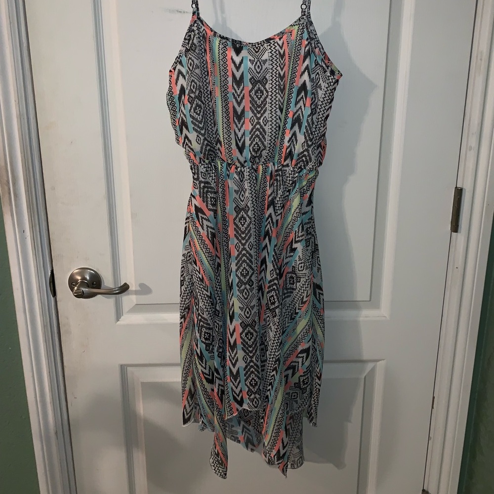 Bright tribal print dress